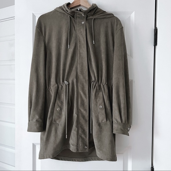 ZARA TRF Green Suede Utility Jacket - Picture 2 of 9